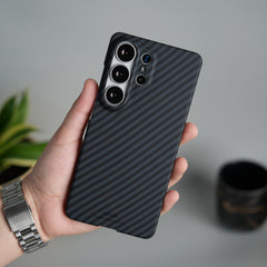 Galaxy S26 Ultra Carbon Fiber Slim Case | Ultra-Thin Magnetic Charging Ring Cover
