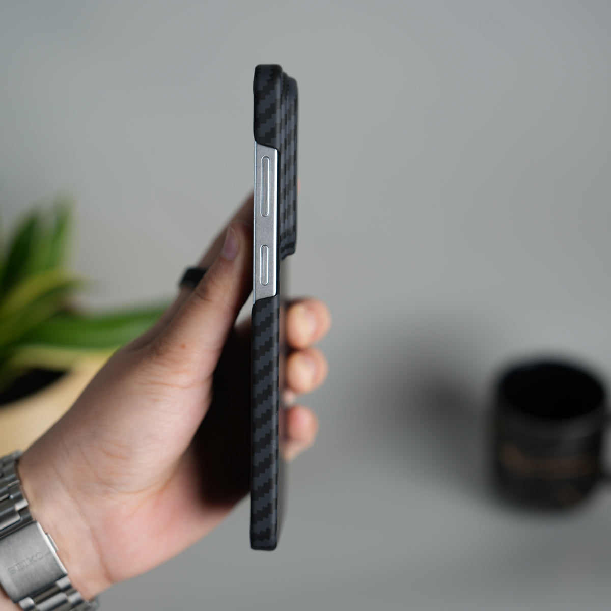 Galaxy S26 Ultra Carbon Fiber Slim Case | Ultra-Thin Magnetic Charging Ring Cover