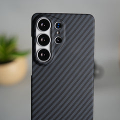 Galaxy S26 Ultra Carbon Fiber Slim Case | Ultra-Thin Magnetic Charging Ring Cover
