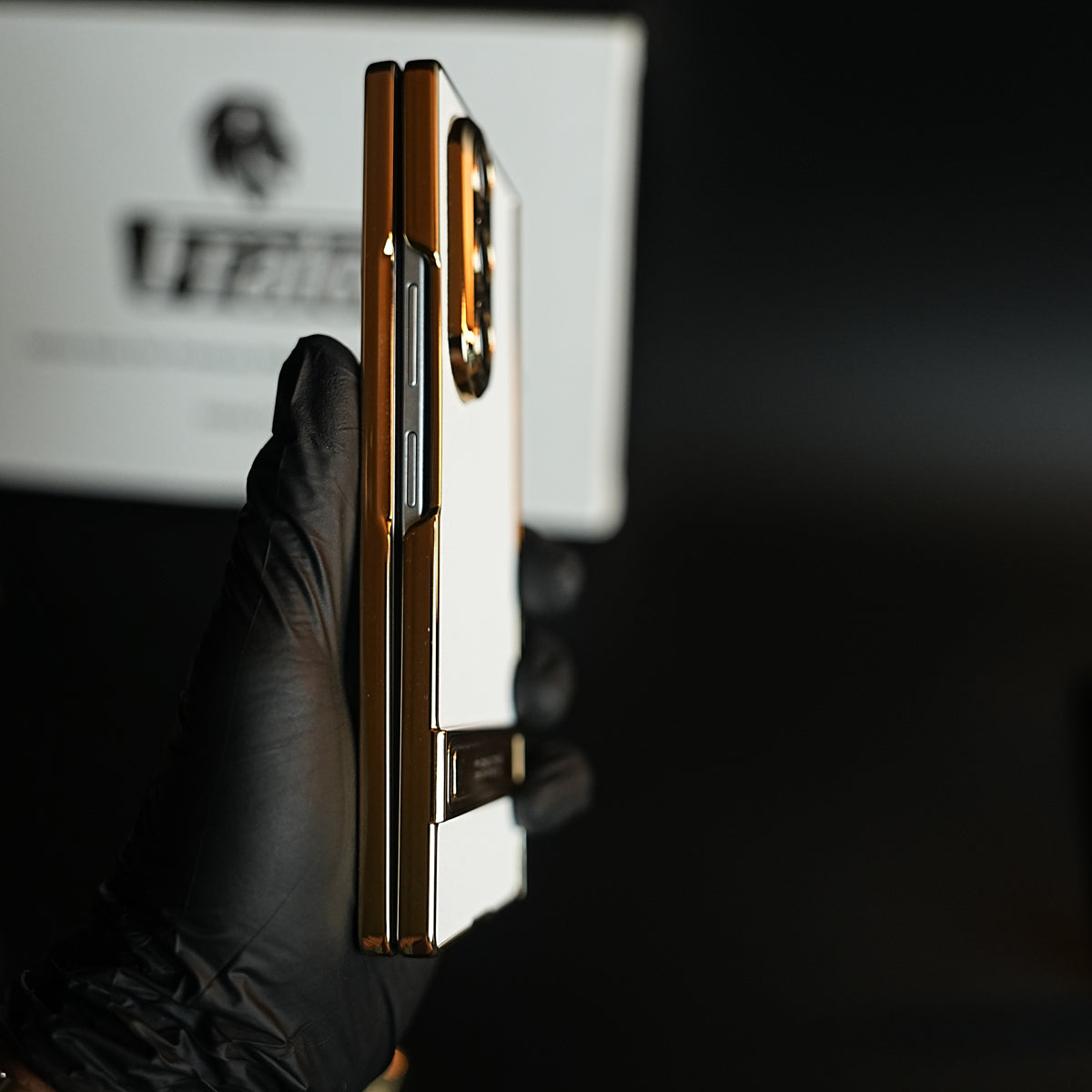 Textured Case with Metallic Stand for Galaxy Z Fold 7 | Protective Front Frame