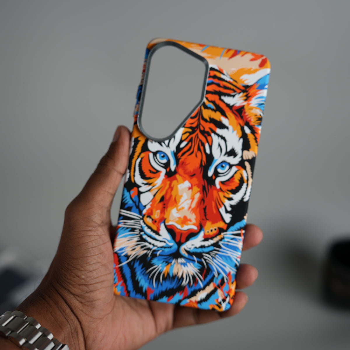 Galaxy S26 Ultra Carbon Fiber Texture Design Hard Pc MagSafe Case Cover ColorFullTiger Design