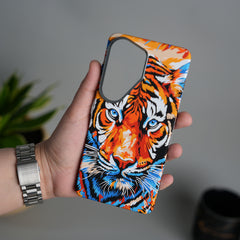 Galaxy S26 Ultra Carbon Fiber Texture Design Hard Pc MagSafe Case Cover ColorFullTiger Design