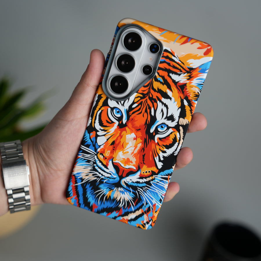 Galaxy S26 Ultra Carbon Fiber Texture Design Hard Pc MagSafe Case Cover ColorFullTiger Design