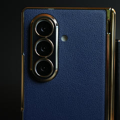 Textured Case with Metallic Stand for Galaxy Z Fold 7 | Protective Front Frame