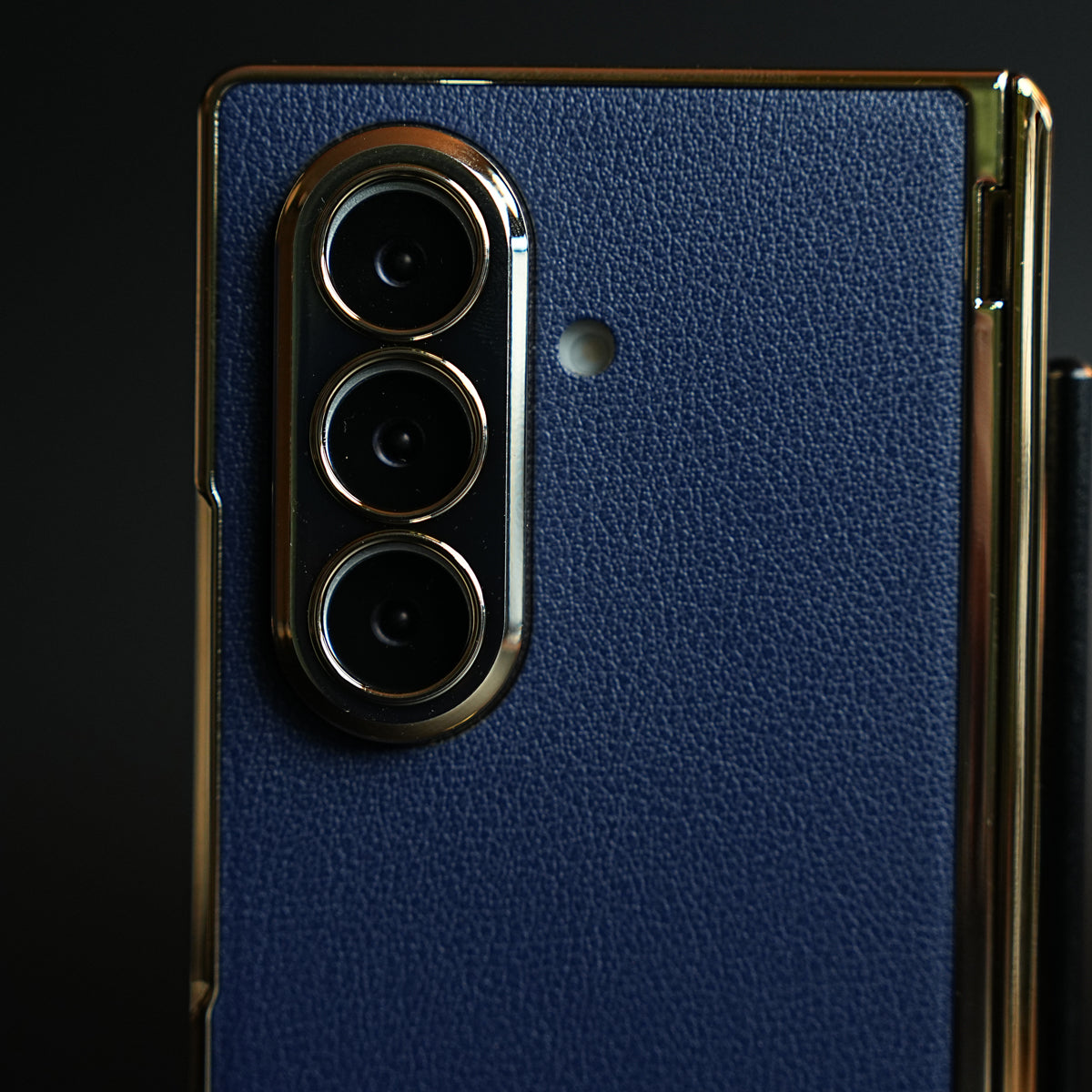 Textured Case with Metallic Stand for Galaxy Z Fold 7 | Protective Front Frame