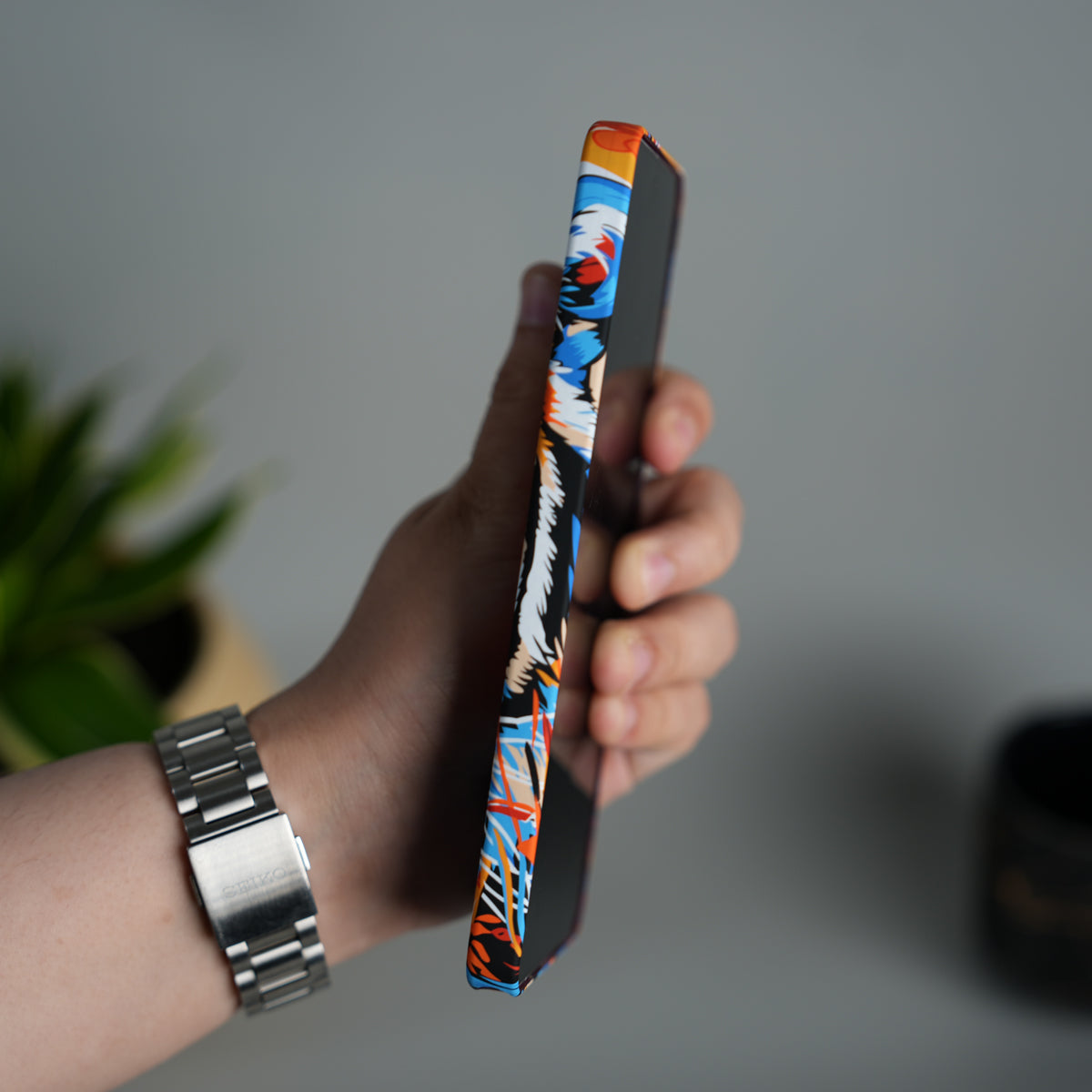 Galaxy S26 Ultra Carbon Fiber Texture Design Hard Pc MagSafe Case Cover ColorFullTiger Design