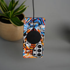 Galaxy S26 Ultra Carbon Fiber Texture Design Hard Pc MagSafe Case Cover ColorFullTiger Design