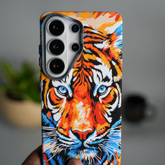 Galaxy S26 Ultra Carbon Fiber Texture Design Hard Pc MagSafe Case Cover ColorFullTiger Design