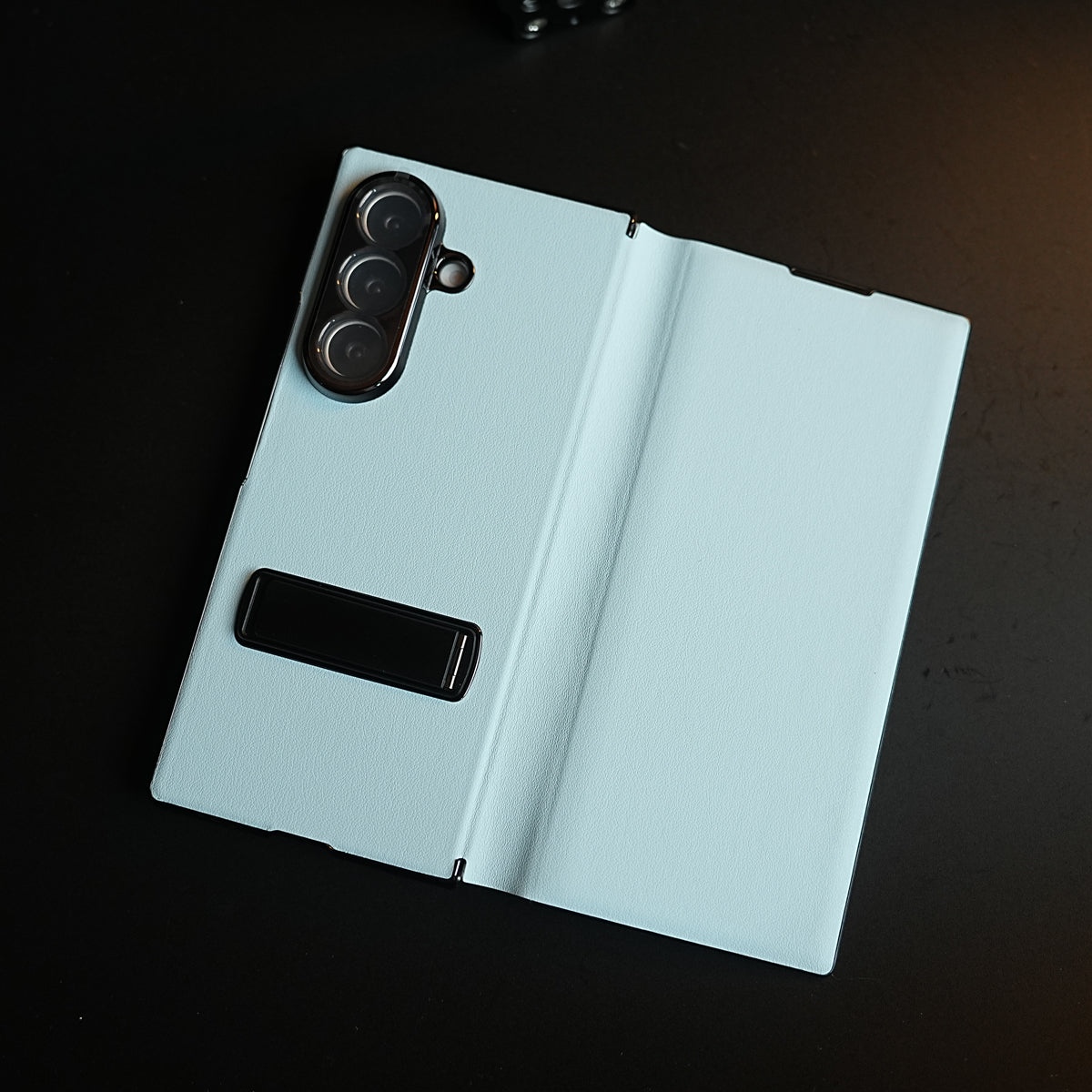 Leather Texture Full Cover Case for Galaxy Z Fold 8 Ultra | Built-In Metal Stand