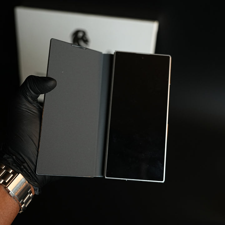 Leather Texture Full Cover Case for Galaxy Z Fold 8 Ultra | Built-In Metal Stand