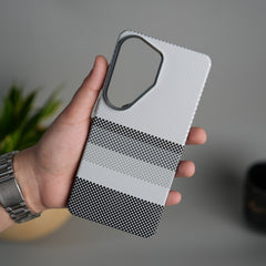 Galaxy S26 Ultra Carbon Fiber Texture Design Hard Pc MagSafe Case Cover GrayBlackLine Design