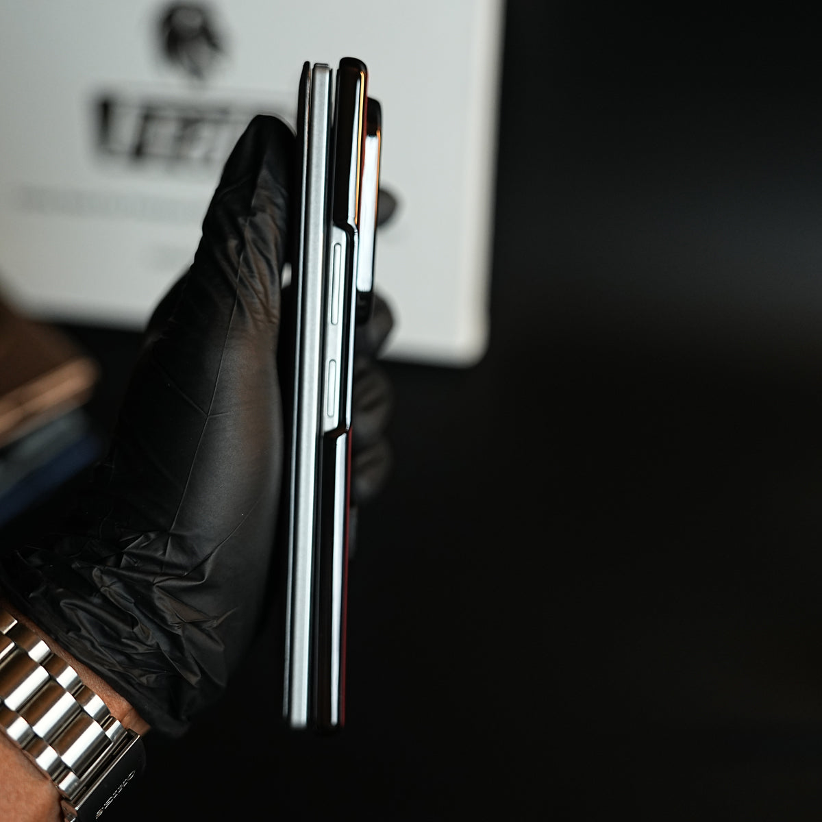 Leather Texture Full Cover Case for Galaxy Z Fold 8 Ultra | Built-In Metal Stand