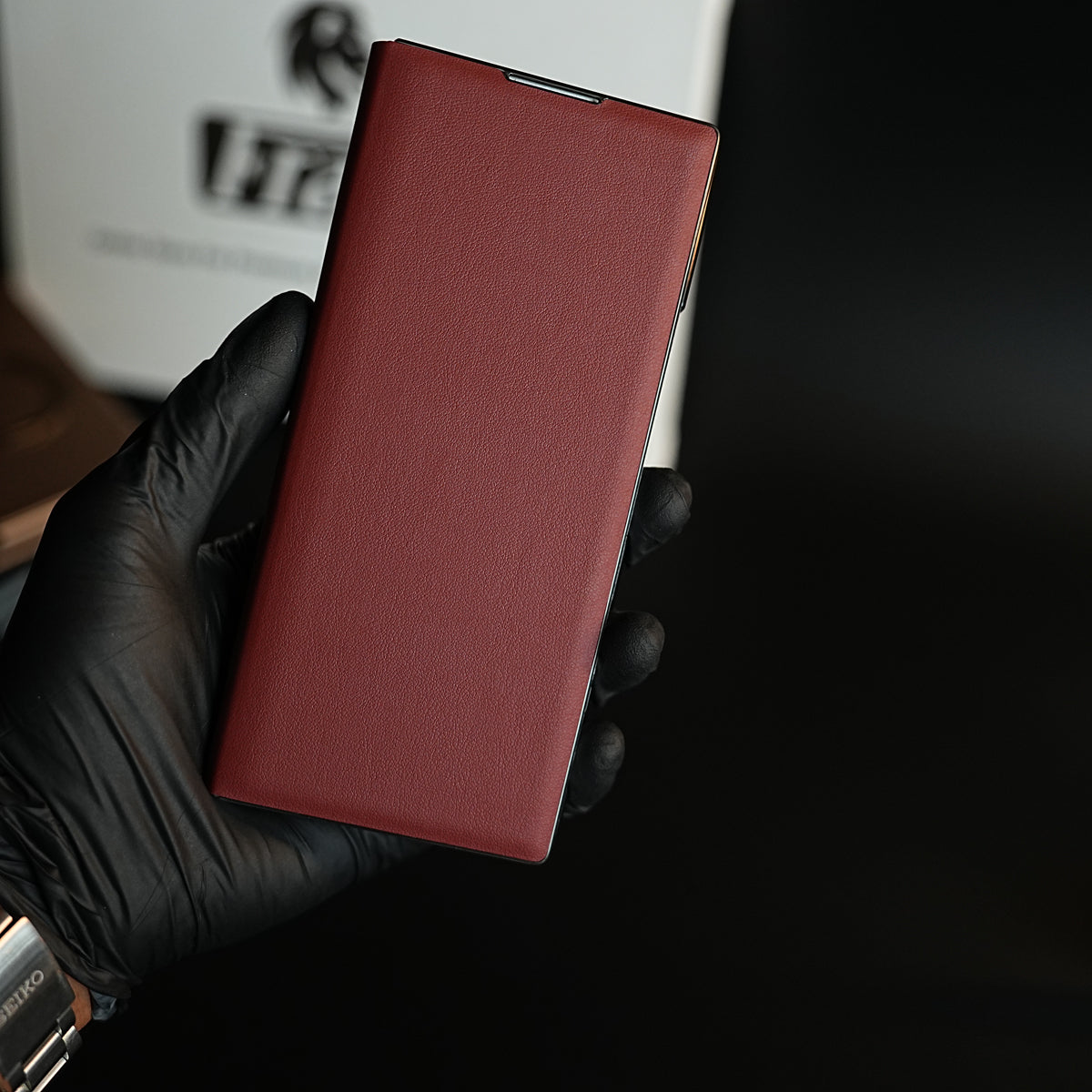 Leather Texture Full Cover Case for Galaxy Z Fold 8 Ultra | Built-In Metal Stand