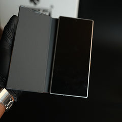 Leather Texture Full Cover Case for Galaxy Z Fold 8 Ultra | Built-In Metal Stand
