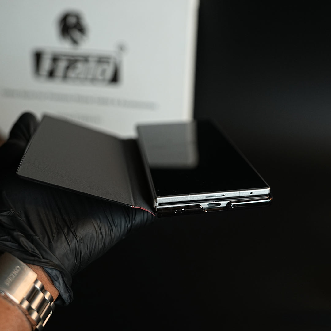 Leather Texture Full Cover Case for Galaxy Z Fold 8 Ultra | Built-In Metal Stand