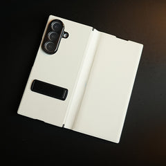 Leather Texture Full Cover Case for Galaxy Z Fold 8 Ultra | Built-In Metal Stand