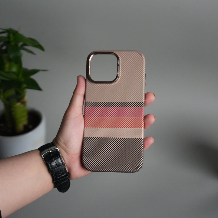 iPhone 15 Series Carbon Fiber Texture Design Hard Pc MagSafe Case Cover