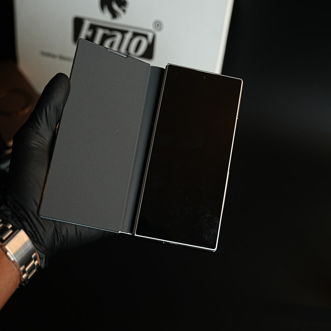 Leather Texture Full Cover Case for Galaxy Z Fold 8 Ultra | Built-In Metal Stand