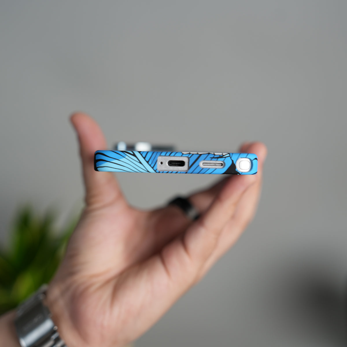 Galaxy S25 Ultra Carbon Fiber Texture Design Hard Pc MagSafe Case Cover Ocean Leaf Leopard Design