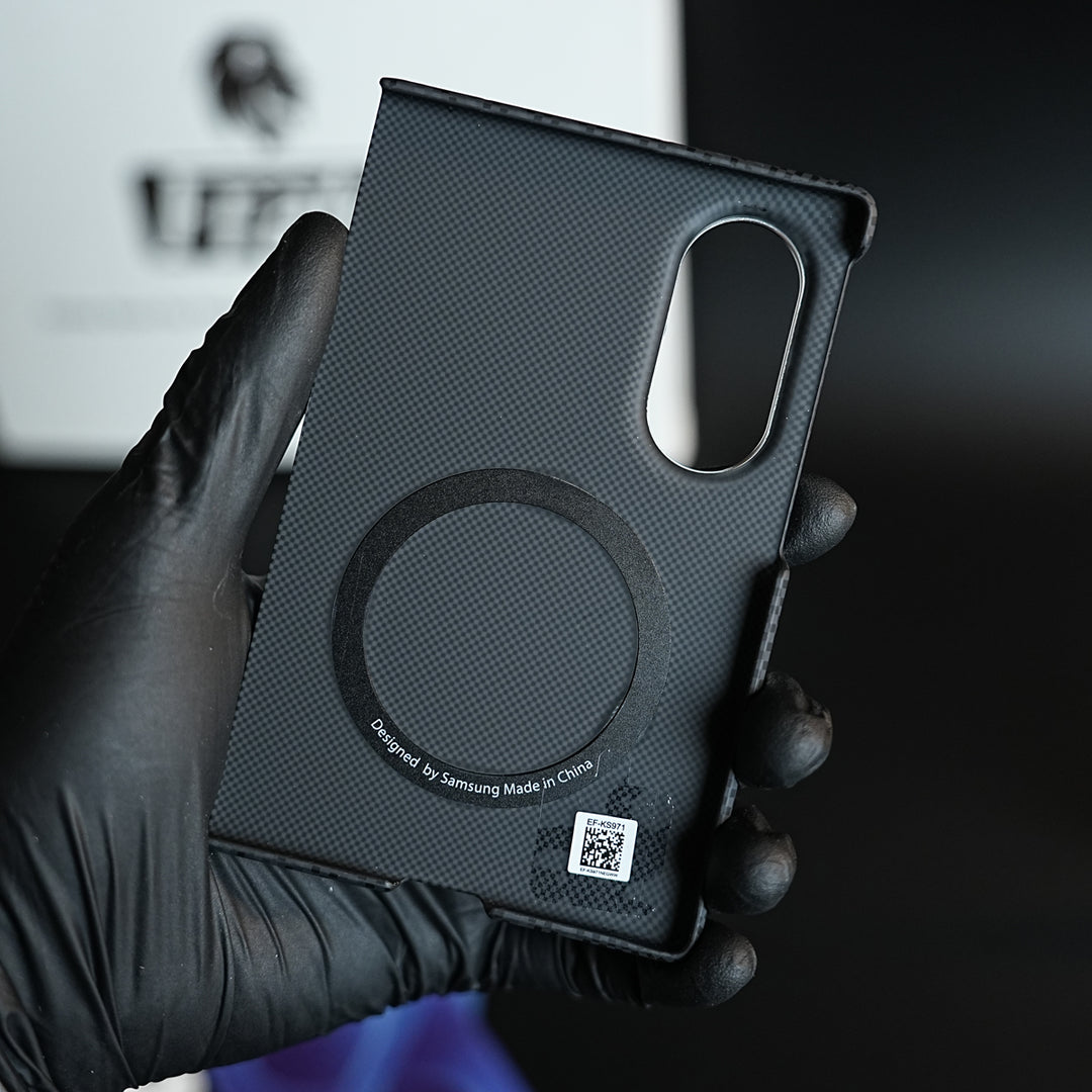 Carbon Fiber Texture Case for Samsung Galaxy Z Fold 8 | Magnetic Ring + 2 Ultra HD Tempered Glass