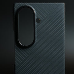 Carbon Fiber Texture Case for Samsung Galaxy Z Fold 8 Ultra  | Magnetic Ring + 2 Ultra HD Tempered Glass