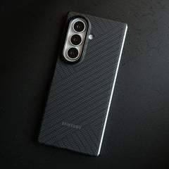 Carbon Fiber Texture Case for Samsung Galaxy Z Fold 8 Ultra  | Magnetic Ring + 2 Ultra HD Tempered Glass