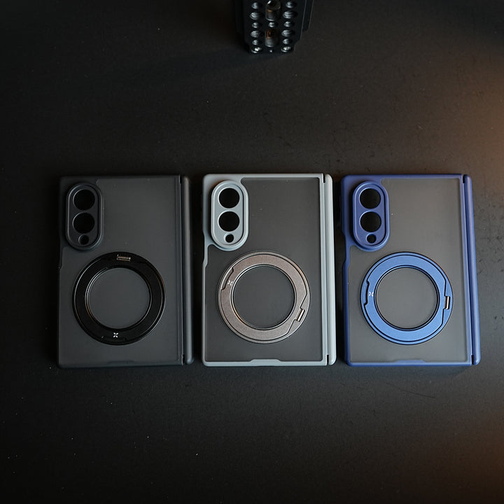 Magnetic Frosted Armor Case for Samsung Galaxy Z fold 8 | Rotating Metal Stand