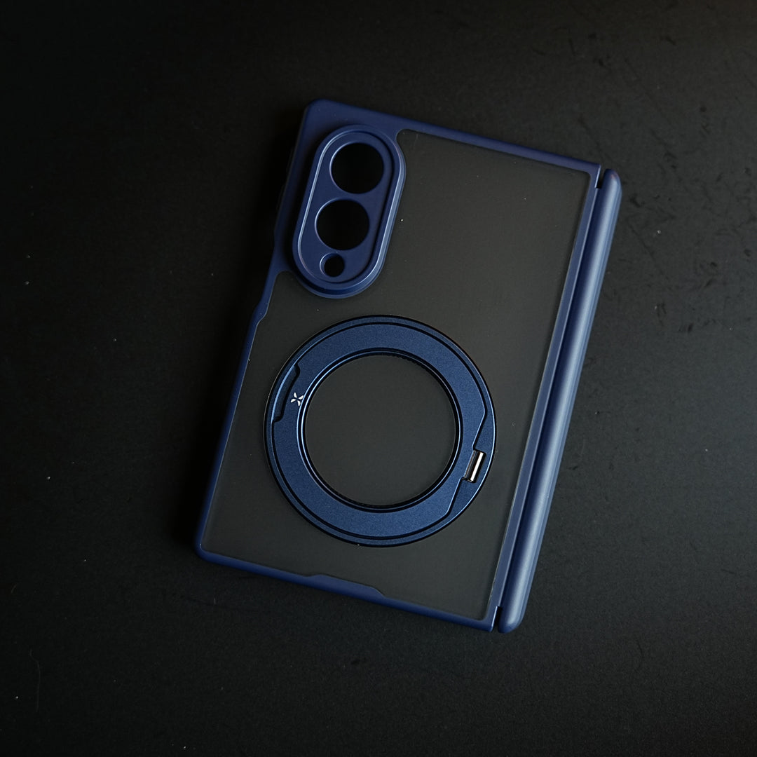 Magnetic Frosted Armor Case for Samsung Galaxy Z fold 8 | Rotating Metal Stand