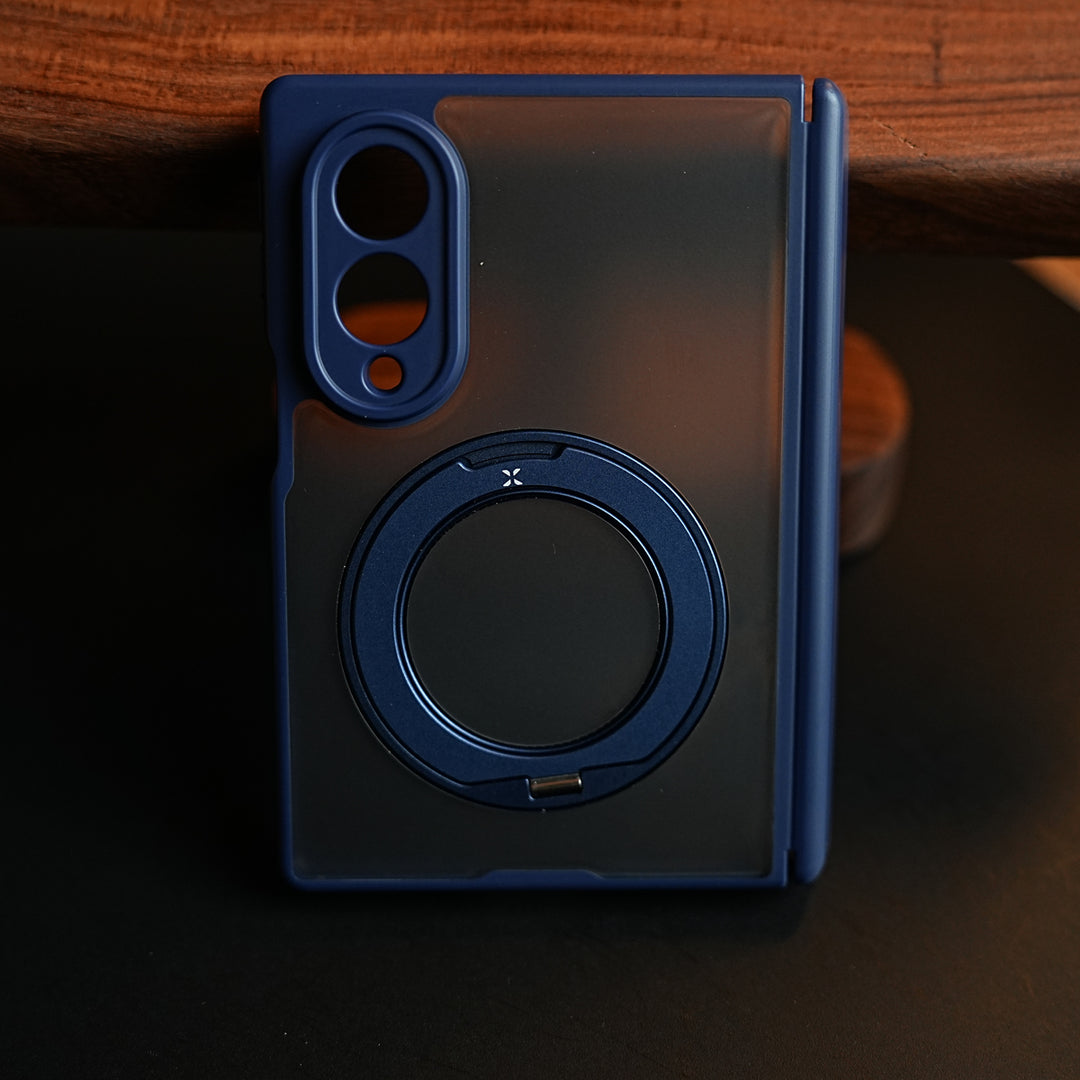 Magnetic Frosted Armor Case for Samsung Galaxy Z fold 8 | Rotating Metal Stand