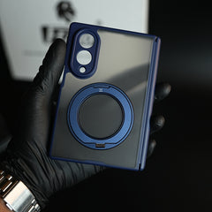 Magnetic Frosted Armor Case for Samsung Galaxy Z fold 8 | Rotating Metal Stand