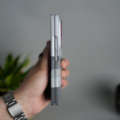 Galaxy Z Fold 7 Carbon Fiber Texture Design Hard Pc MagSafe Case Cover GrayBlackLine Design
