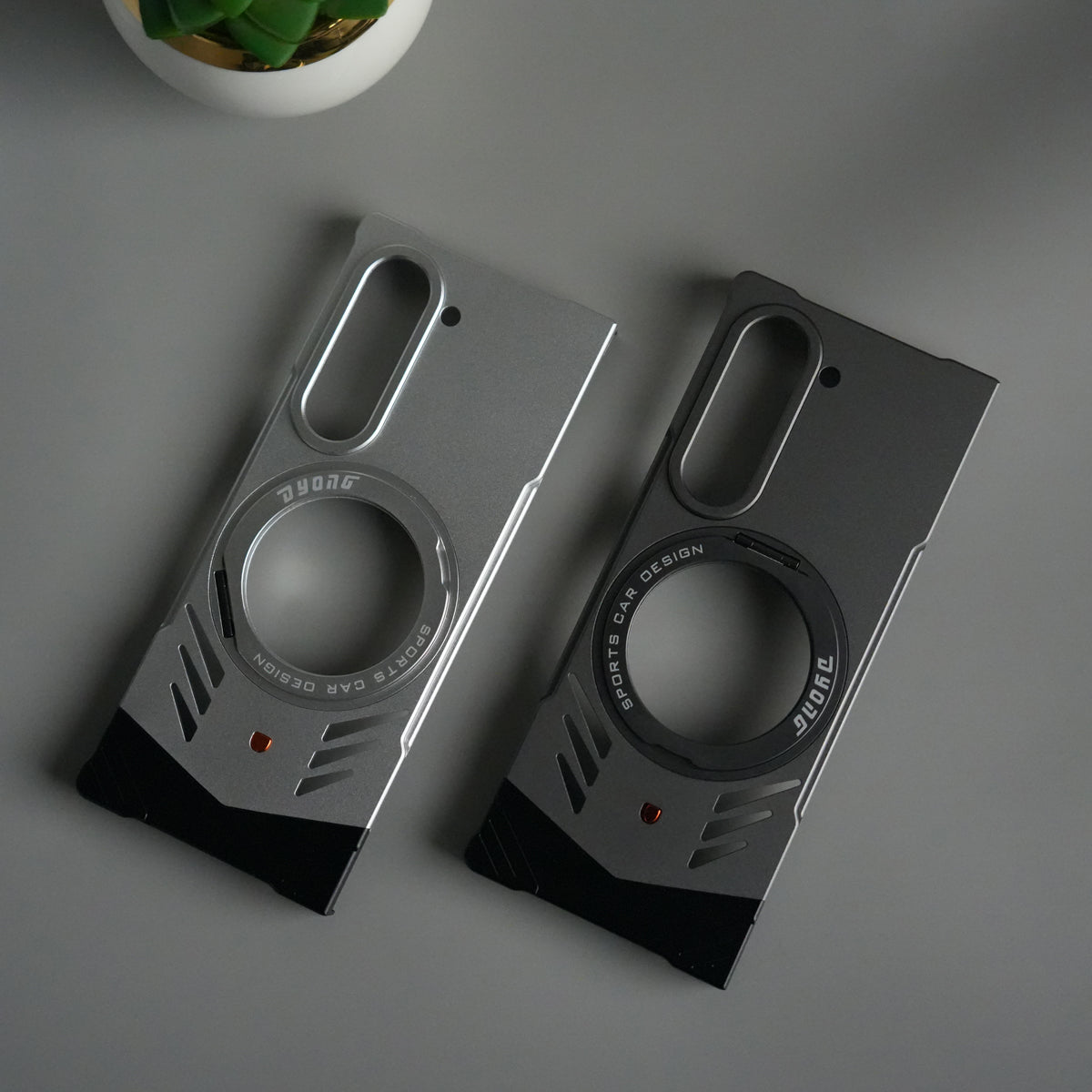 Galaxy Z Fold 6 Magnetic Aluminum Alloy Metal Rimless Frame Heat Dissipation Stand Phone Case