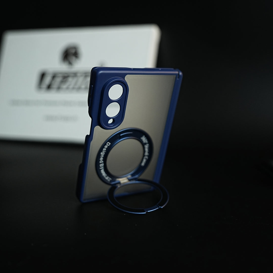 Magnetic Frosted Armor Case for Samsung Galaxy Z fold 8 | Rotating Metal Stand