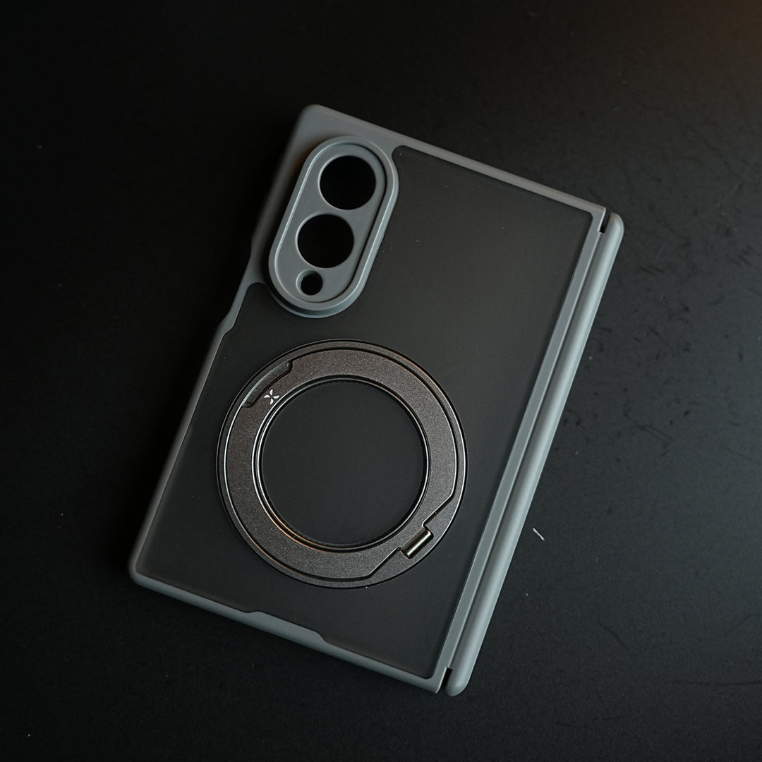 Magnetic Frosted Armor Case for Samsung Galaxy Z fold 8 | Rotating Metal Stand