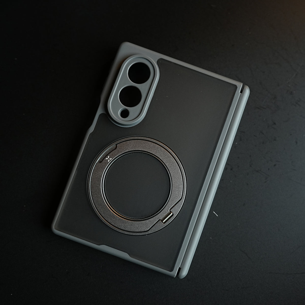 Magnetic Frosted Armor Case for Samsung Galaxy Z fold 8 | Rotating Metal Stand