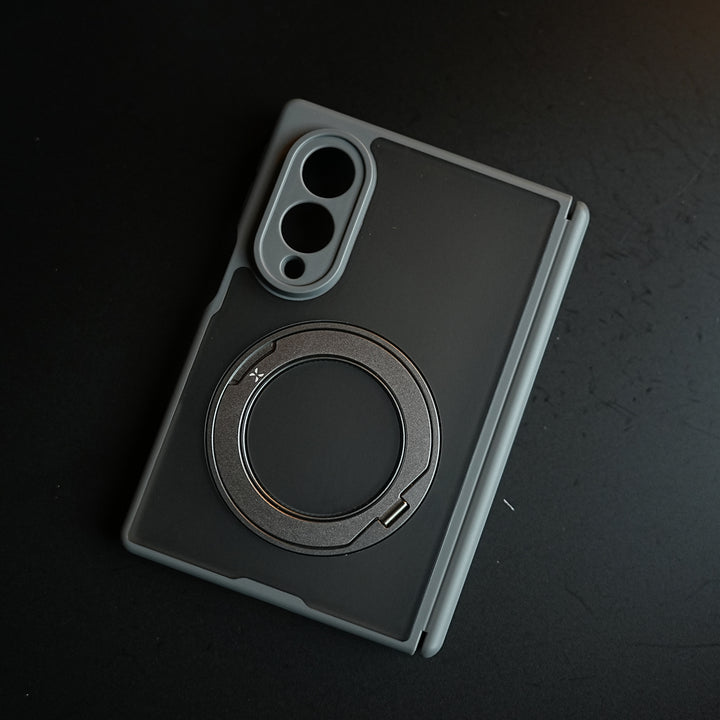 Magnetic Frosted Armor Case for Samsung Galaxy Z fold 8 | Rotating Metal Stand