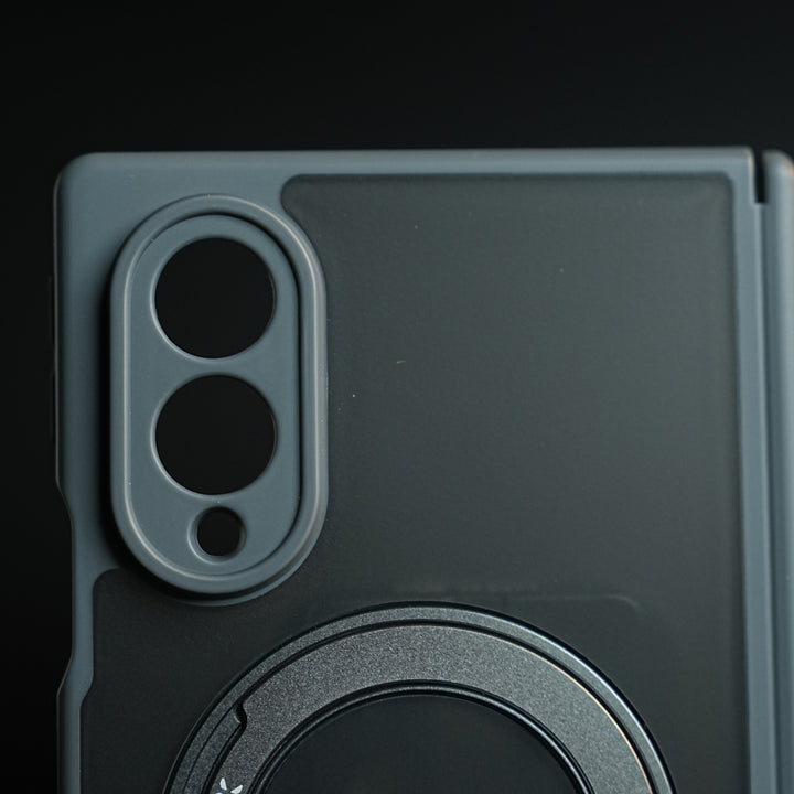 Magnetic Frosted Armor Case for Samsung Galaxy Z fold 8 | Rotating Metal Stand