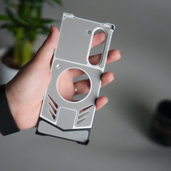 Galaxy Z Fold 6 Magnetic Aluminum Alloy Metal Rimless Frame Heat Dissipation Stand Phone Case
