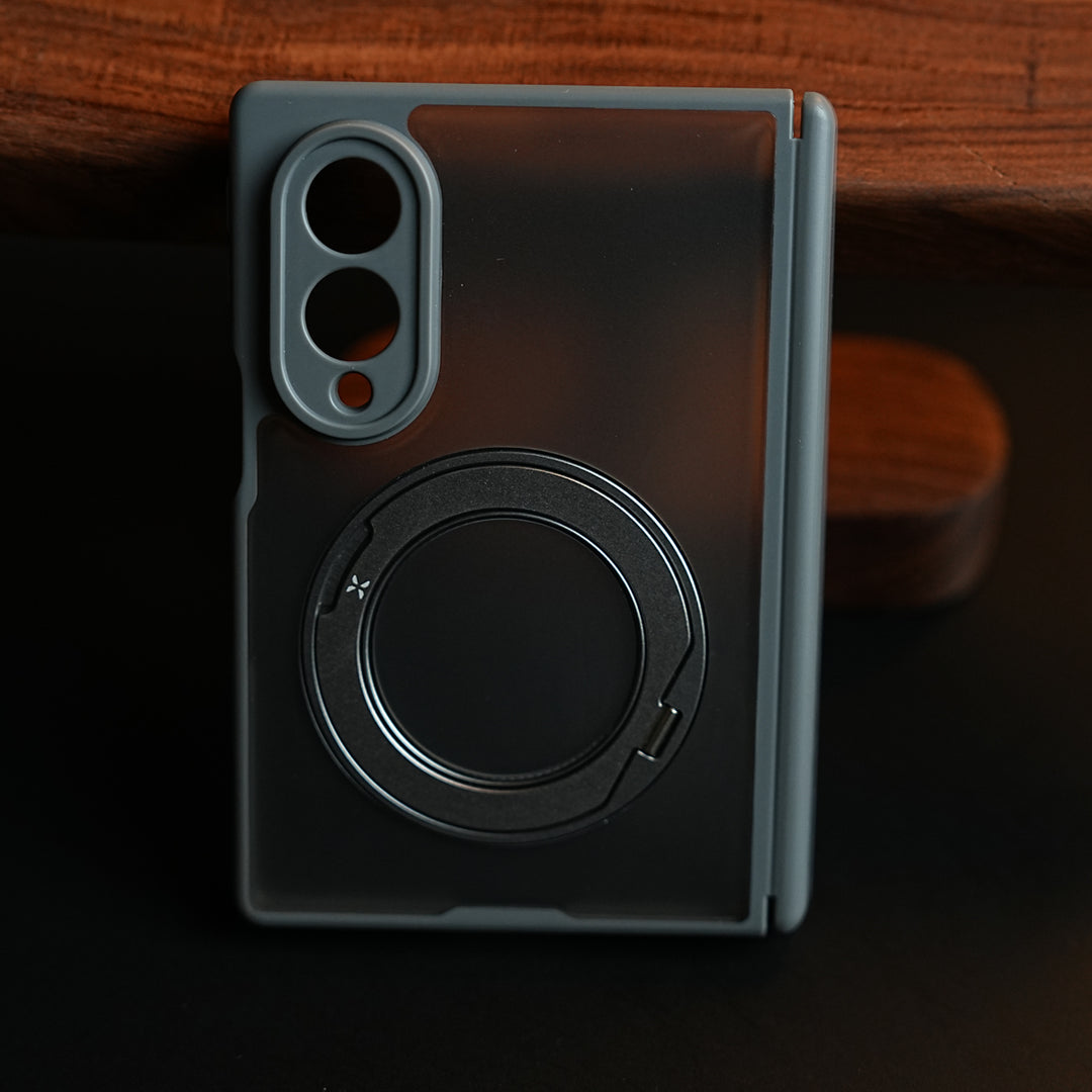 Magnetic Frosted Armor Case for Samsung Galaxy Z fold 8 | Rotating Metal Stand