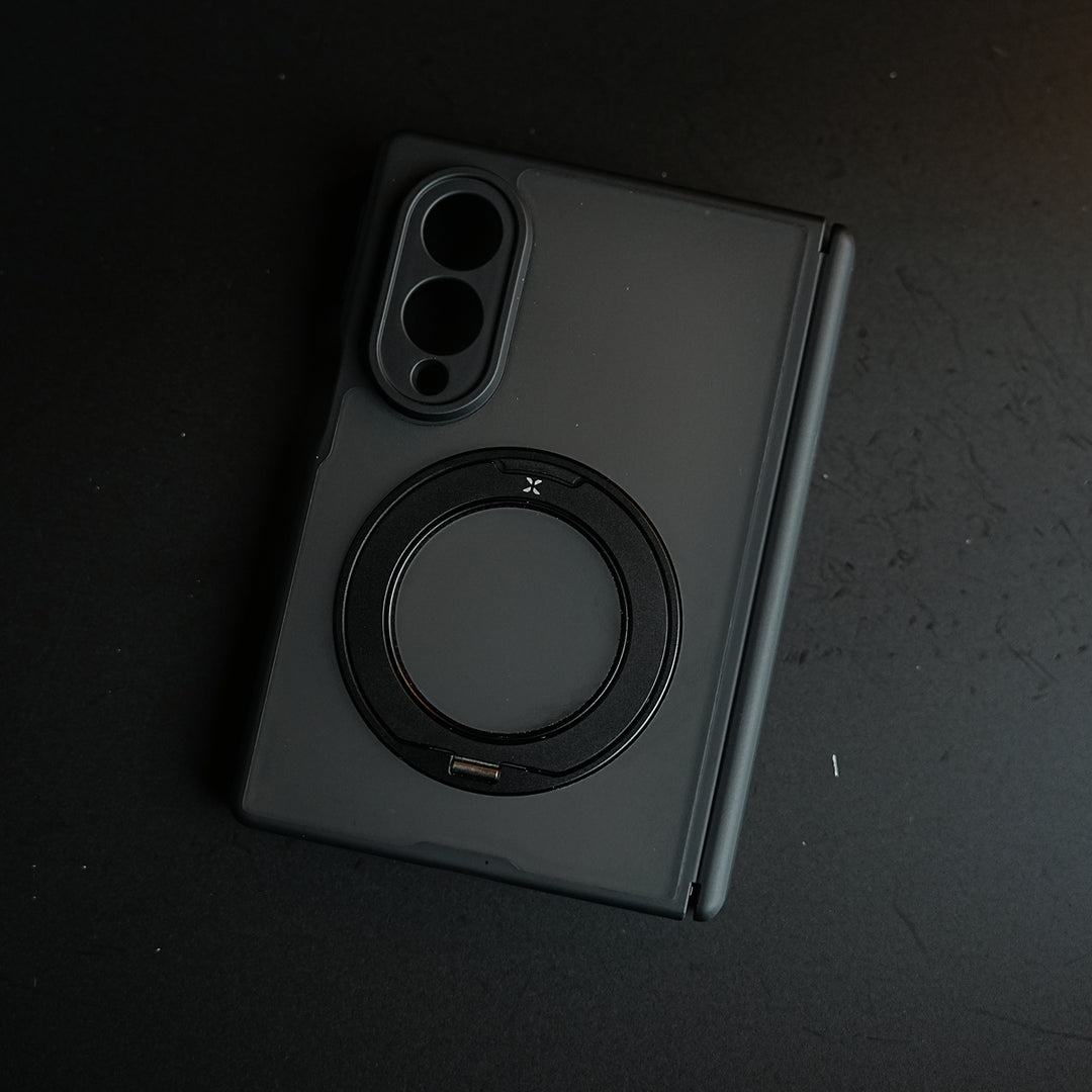 Magnetic Frosted Armor Case for Samsung Galaxy Z fold 8 | Rotating Metal Stand