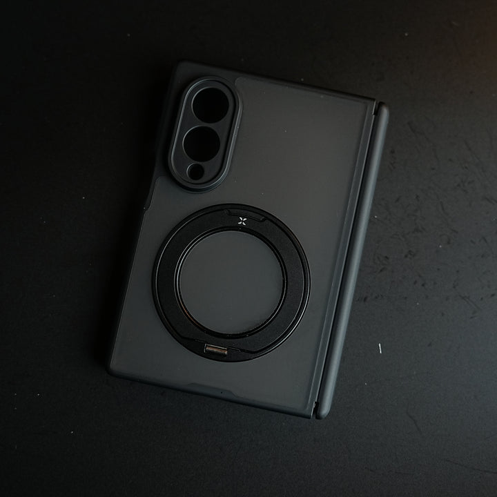 Magnetic Frosted Armor Case for Samsung Galaxy Z fold 8 | Rotating Metal Stand