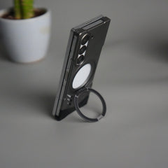 Galaxy Z Fold 6 Magnetic Aluminum Alloy Metal Rimless Frame Heat Dissipation Stand Phone Case