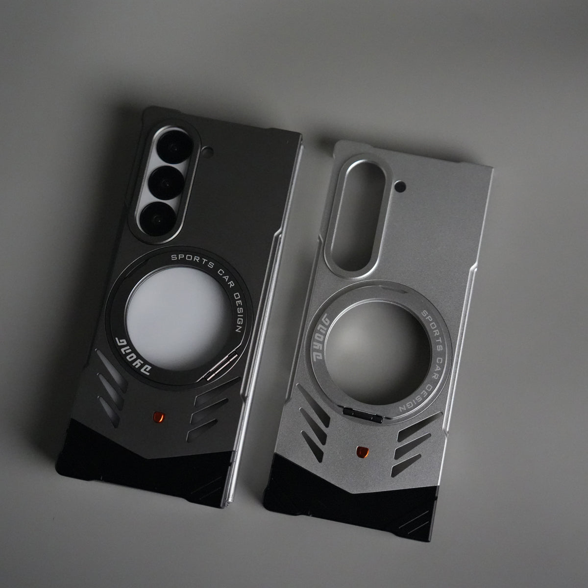 Galaxy Z Fold 6 Magnetic Aluminum Alloy Metal Rimless Frame Heat Dissipation Stand Phone Case