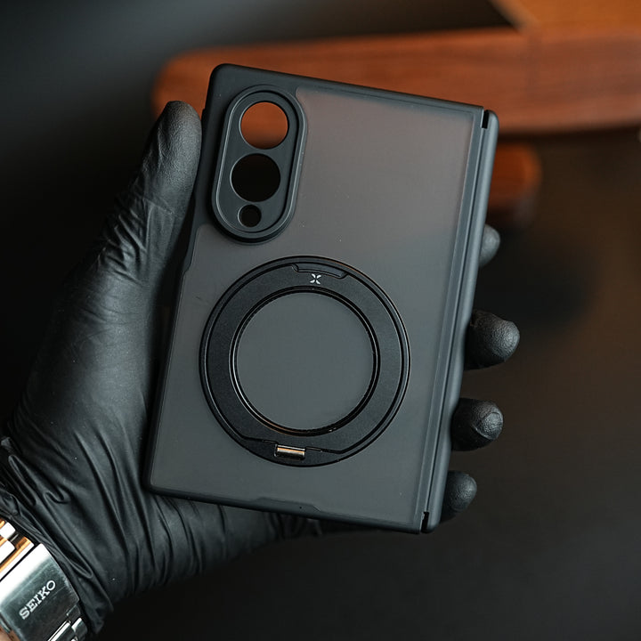 Magnetic Frosted Armor Case for Samsung Galaxy Z fold 8 | Rotating Metal Stand