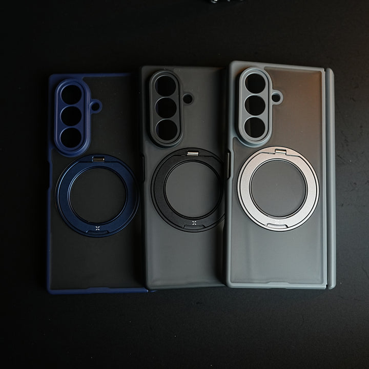 Magnetic Frosted Armor Case for Samsung Galaxy Z fold 8 Ultra | Rotating Metal Stand
