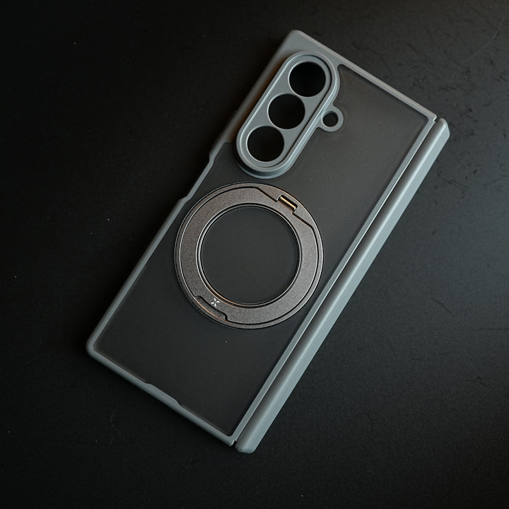 Magnetic Frosted Armor Case for Samsung Galaxy Z fold 8 Ultra | Rotating Metal Stand