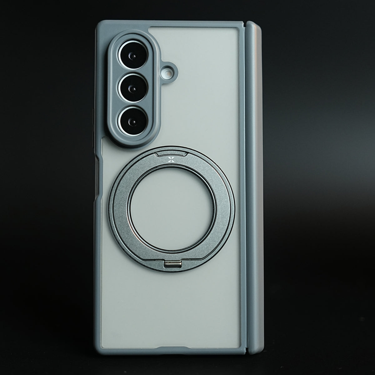 Magnetic Frosted Armor Case for Samsung Galaxy Z fold 8 Ultra | Rotating Metal Stand