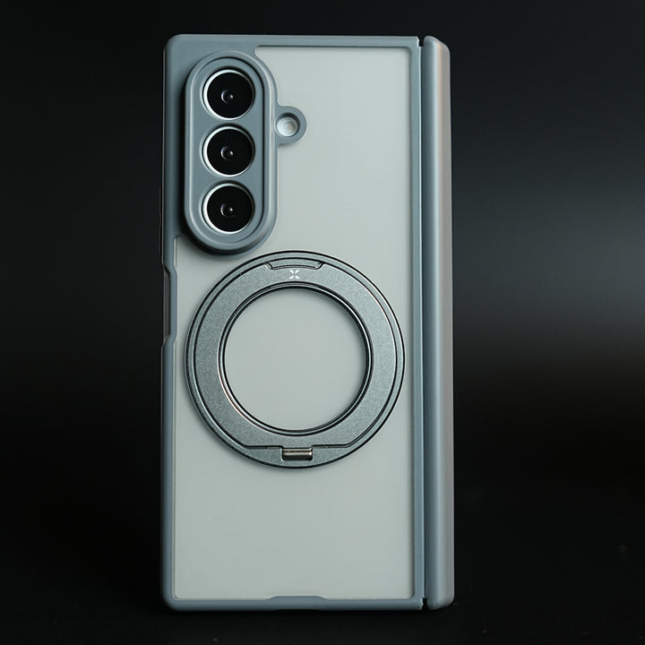 Magnetic Frosted Armor Case for Samsung Galaxy Z fold 8 Ultra | Rotating Metal Stand