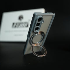 Magnetic Frosted Armor Case for Samsung Galaxy Z fold 8 Ultra | Rotating Metal Stand