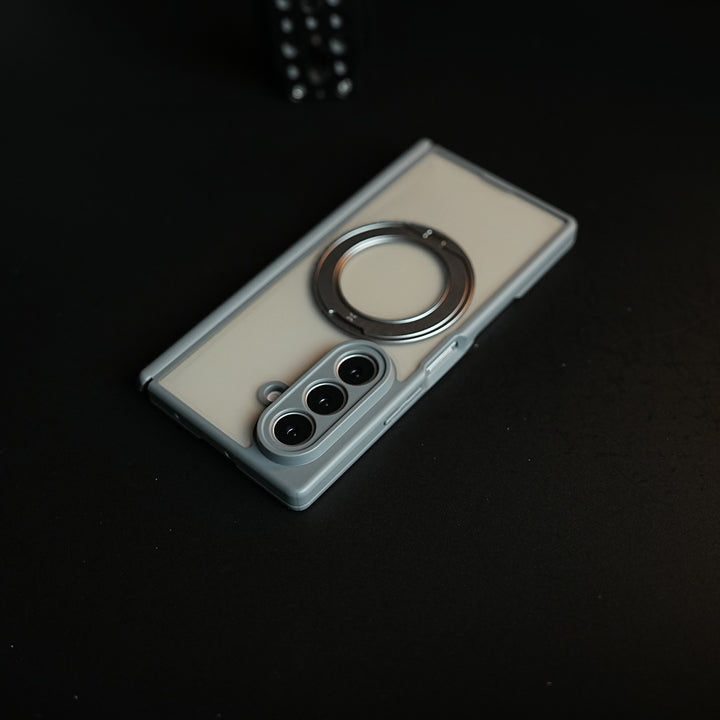 Magnetic Frosted Armor Case for Samsung Galaxy Z fold 8 Ultra | Rotating Metal Stand